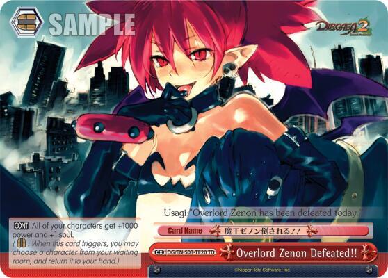 Overlord Zenon Defeated!!, Disgaea DG/EN-S03-TE20 TD