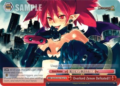 Overlord Zenon Defeated!!, Disgaea DG/EN-S03-TE20 TD