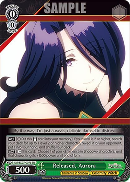 Released, Aurora (SR), The Eminence in Shadow EIS/SX07-007S