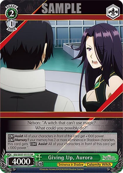 Giving Up, Aurora (SR), The Eminence in Shadow EIS/SX07-011S