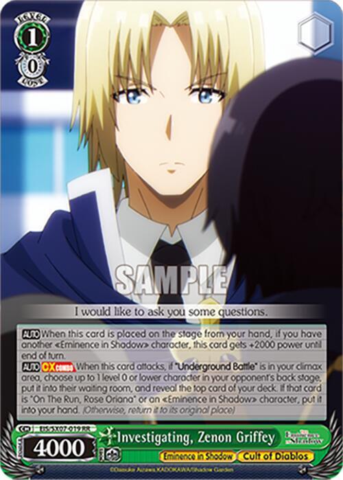 Investigating, Zenon Griffey, The Eminence in Shadow EIS/SX07-019