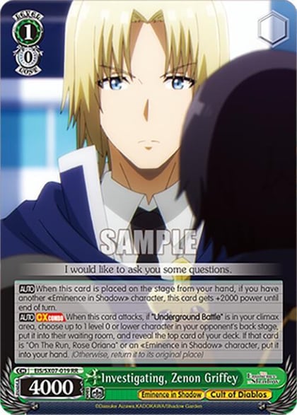 Investigating, Zenon Griffey, The Eminence in Shadow EIS/SX07-019