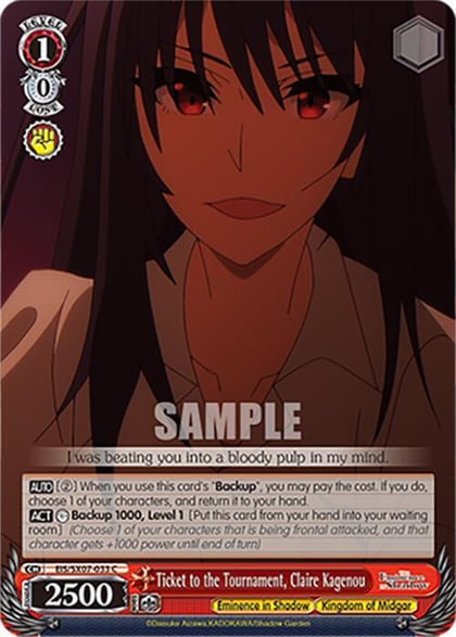 Ticket to the Tournament, Claire Kagenou, The Eminence in Shadow EIS/SX07-033