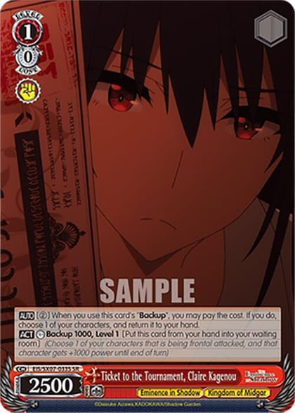 Ticket to the Tournament, Claire Kagenou (SR), The Eminence in Shadow EIS/SX07-033S