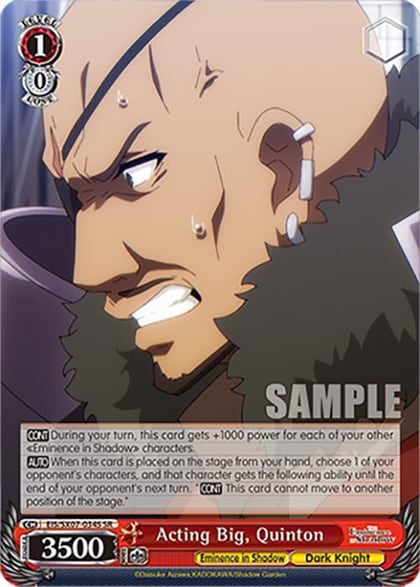 Acting Big, Quinton (SR), The Eminence in Shadow EIS/SX07-034S