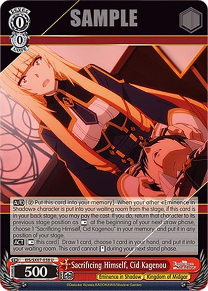 Sacrificing Himself, Cid Kagenou, The Eminence in Shadow EIS/SX07-038