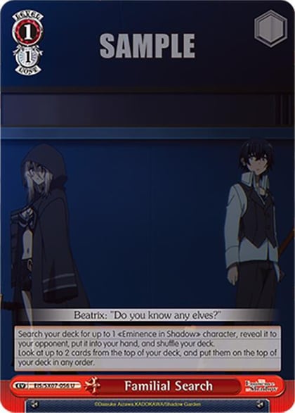 Familial Search, The Eminence in Shadow EIS/SX07-056