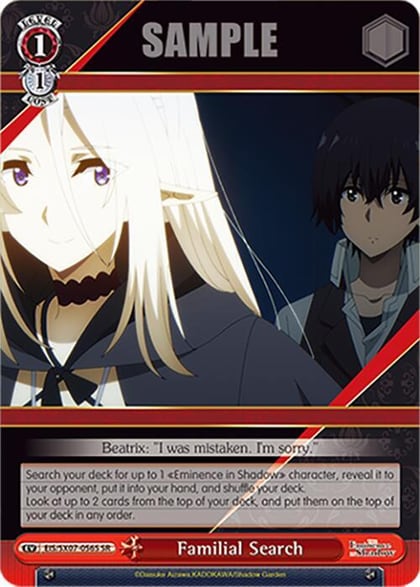 Familial Search (SR), The Eminence in Shadow EIS/SX07-056S
