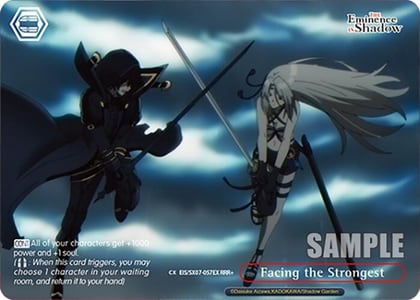 Facing the Strongest (RRR+), The Eminence in Shadow EIS/SX07-057EX