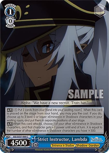 Strict Instructor, Lambda, The Eminence in Shadow EIS/SX07-064
