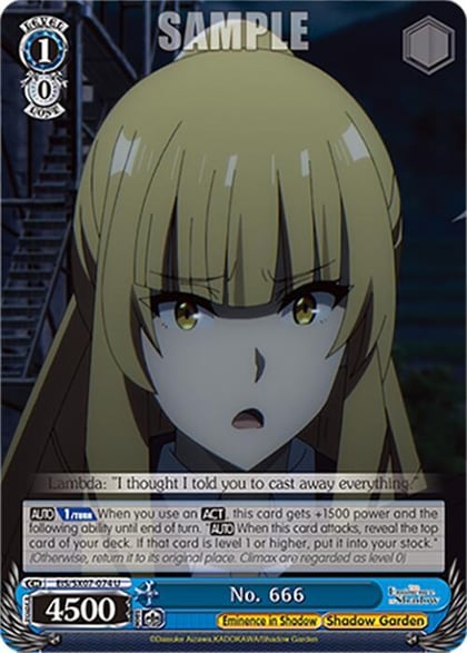 No. 666, The Eminence in Shadow EIS/SX07-074