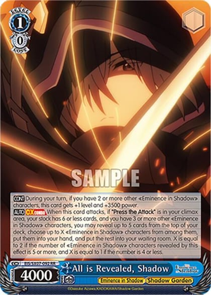 All is Revealed, Shadow, The Eminence in Shadow EIS/SX07-092
