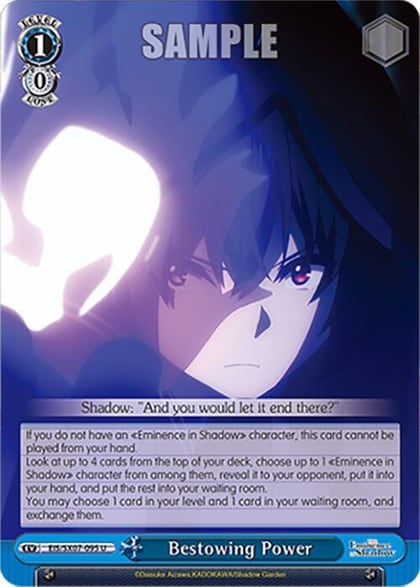 Bestowing Power, The Eminence in Shadow EIS/SX07-095
