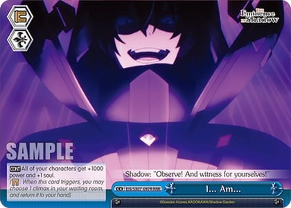 I... Am... (RRR), The Eminence in Shadow EIS/SX07-097R