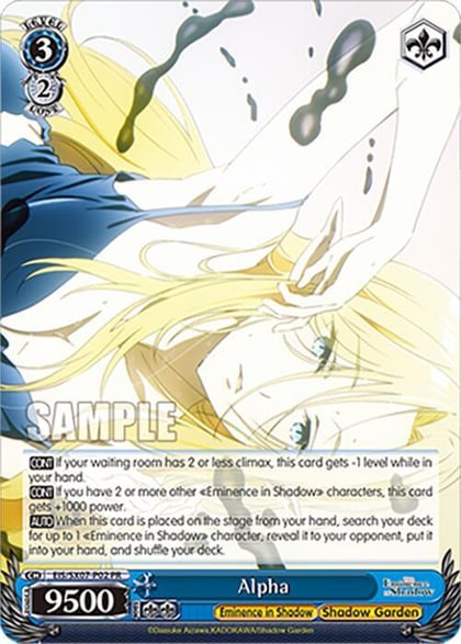 Alpha (PR), The Eminence in Shadow EIS/SX07-P02