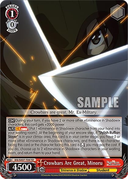 Crowbars Are Great, Minoru, The Eminence in Shadow EIS/SX07-T04