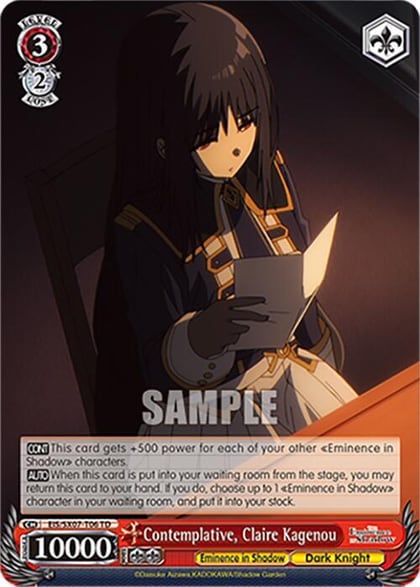 Contemplative, Claire Kagenou, The Eminence in Shadow EIS/SX07-T06