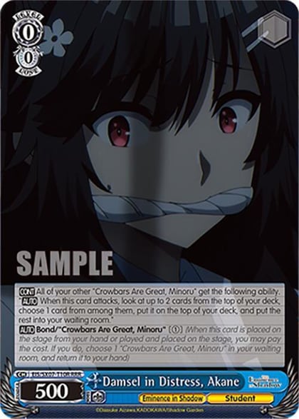 Damsel in Distress, Akane (RRR), The Eminence in Shadow EIS/SX07-T10R