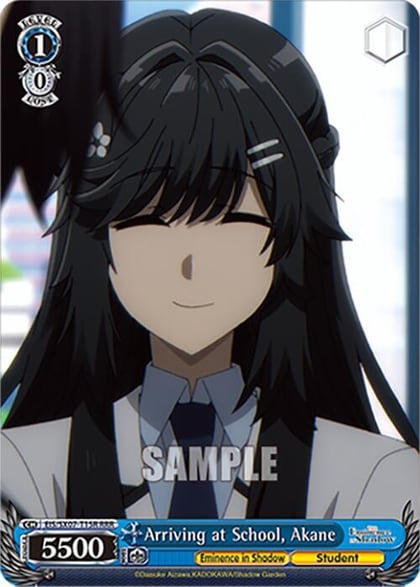 Arriving at School, Akane (RRR), The Eminence in Shadow EIS/SX07-T15R