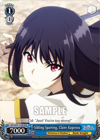 Sibling Sparring, Claire Kagenou (RRR), The Eminence in Shadow EIS/SX07-T16R