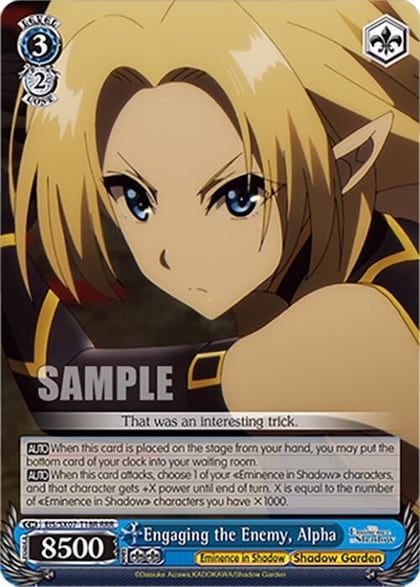 Engaging the Enemy, Alpha (RRR), The Eminence in Shadow EIS/SX07-T18R