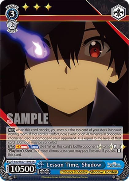 Lesson Time, Shadow (SR), The Eminence in Shadow EIS/SX07-T19S