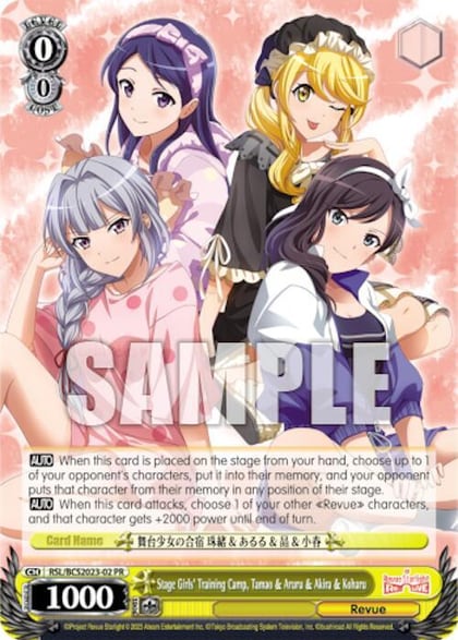 Stage Girls’ Training Camp, Tamao & Aruru & Akira & Koharu, Bushiroad Event Cards BCS2023-02 PR