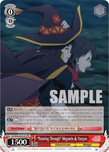 "Running Through" Megumin & Yunyun, Bushiroad Event Cards BSL2020-WS01 PR