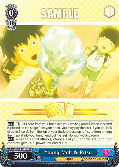 Young Mob & Ritsu (Winner), Bushiroad Event Cards MOB/BSL2021-01S PR