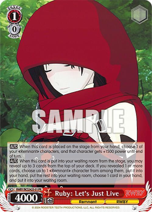 Ruby: Let's Just Live, Bushiroad Event Cards RWBY/BCS2425-01