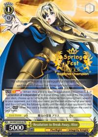 Resolution to Break Away, Alice (SpringFest 2020 Regional Champion), Bushiroad Event Cards SAO/BSF2020-04 PR