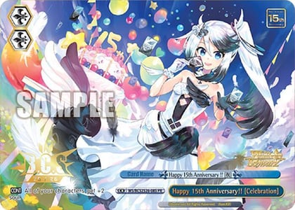 Happy 15th Anniversary!! [Celebration] (Foil), Bushiroad Event Cards WS/BCS2526-08S
