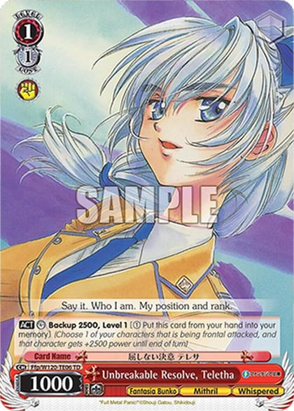 Unbreakable Resolve, Teletha (RRR), Fujimi Fantasia Bunko Vol.2 Ffp/W120-TE06R RRR