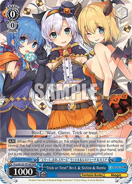 "Trick or Treat" Re=L & Sistina & Rumia, Fujimi Fantasia Bunko Vol.2 Fra/W120-TE14 TD