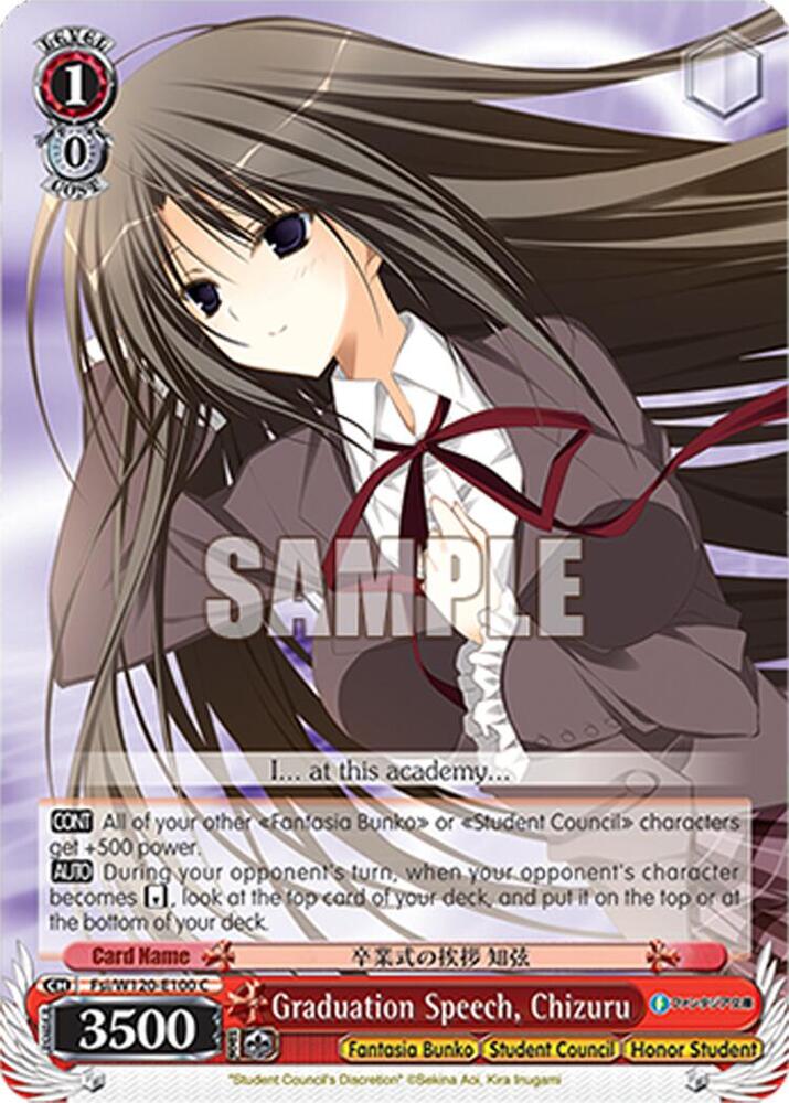 Graduation Speech, Chizuru, Fujimi Fantasia Bunko Vol.2 Fsi/W120-E100 C