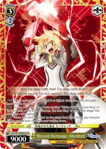 Blessed Rampage, Mordred (RTR), Fate/Grand Order THE MOVIE Divine Realm of the Round Table: Camelot FGO/S87-E008RTR RTR