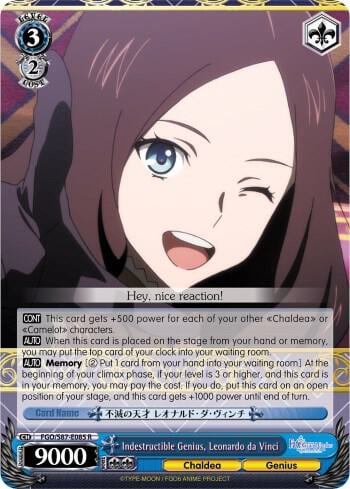 Indestructible Genius, Leonardo da Vinci, Fate/Grand Order THE MOVIE Divine Realm of the Round Table: Camelot FGO/S87-E085 R
