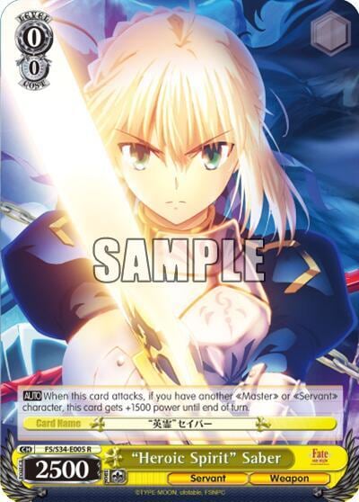 "Heroic Spirit" Saber, Fate/stay night [Unlimited Blade Works] FS/S34-E005 R