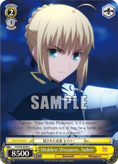 Hidden Weapon, Saber, Fate/stay night [Unlimited Blade Works] FS/S34-E029 C