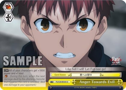 Anger Towards Evil, Fate/stay night [Unlimited Blade Works] FS/S34-E034 CC
