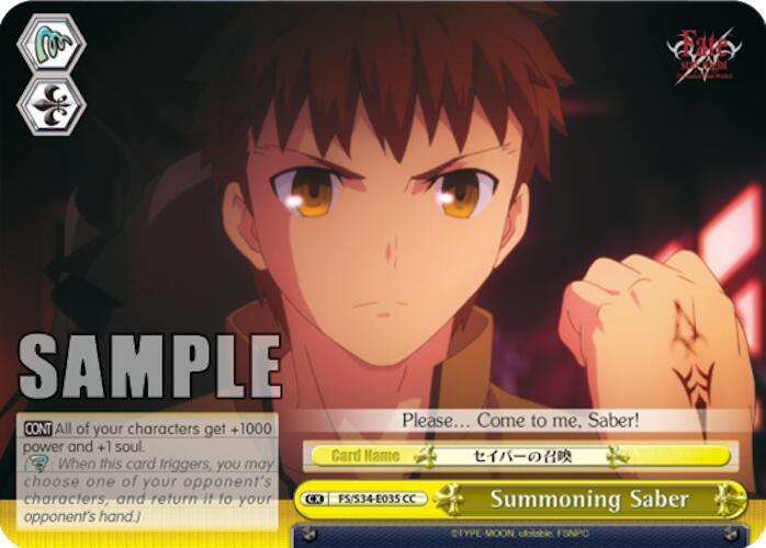 Summoning Saber, Fate/stay night [Unlimited Blade Works] FS/S34-E035 CC