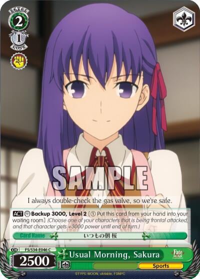 Usual Morning, Sakura, Fate/stay night [Unlimited Blade Works] FS/S34-E046 C