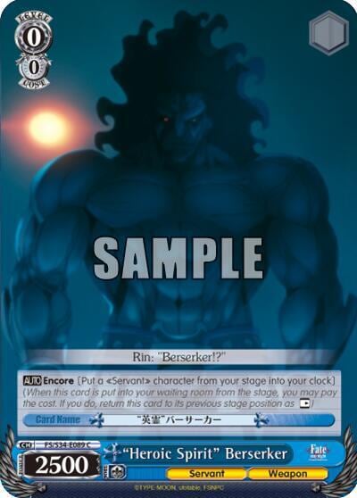 "Heroic Spirit" Berserker, Fate/stay night [Unlimited Blade Works] FS/S34-E089 C