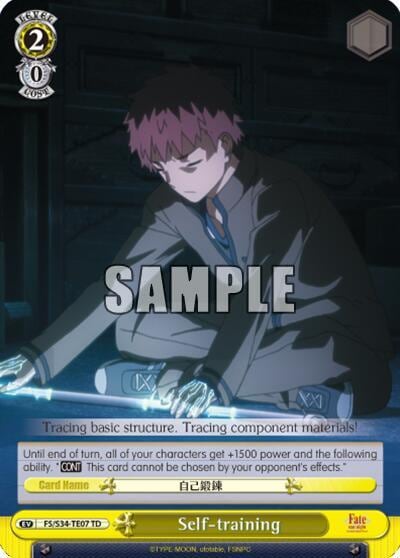 Self-training (TD), Fate/stay night [Unlimited Blade Works] FS/S34-TE07 TD