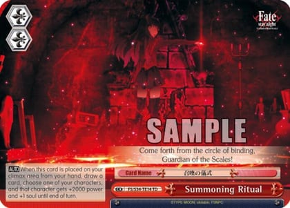 Summoning Ritual (TD), Fate/stay night [Unlimited Blade Works] FS/S34-TE14 TD