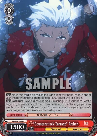 "Counterattack Barrage" Archer, Fate/stay night [Unlimited Blade Works] Vol. II FS/S36-E053 R