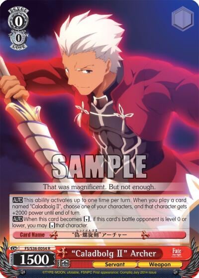 "Caladbolg II" Archer, Fate/stay night [Unlimited Blade Works] Vol. II FS/S36-E054 R