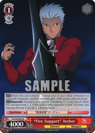 "Fire Support" Archer, Fate/stay night [Unlimited Blade Works] Vol. II FS/S36-E055 R