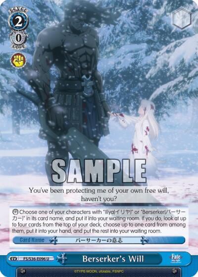 Berserker's Will, Fate/stay night [Unlimited Blade Works] Vol. II FS/S36-E096 U