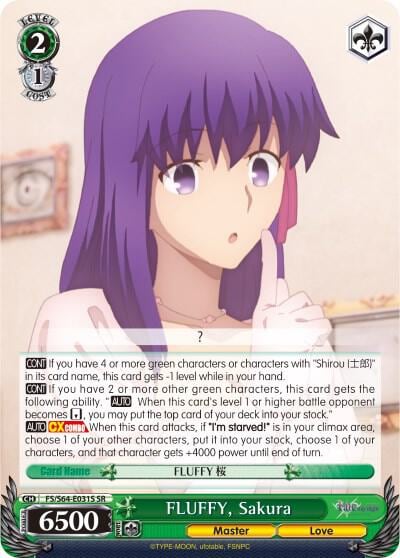 FLUFFY, Sakura (SR), Fate/stay night [Heaven’s Feel] FS/S64-E031S SR